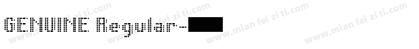 GENUINE Regular字体转换
